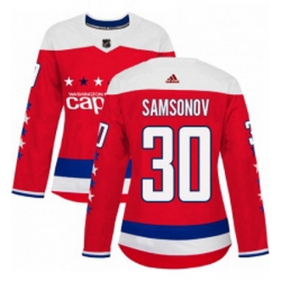 Womens Adidas Washington Capitals 30 Ilya Samsonov Authentic Red Alternate NHL Jersey Womens Adidas Washington Capitals 30 Ilya Samsonov Authentic Red Alternate NHL Jersey