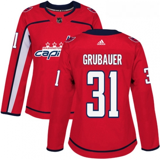 Womens Adidas Washington Capitals 31 Philipp Grubauer Premier Red Home NHL Jersey Womens Adidas Washington Capitals 31 Philipp Grubauer Premier Red Home NHL Jersey