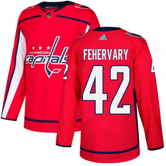 Youth Adidas Washington Capitals 42 Martin Fehervary Authentic Red Home NHL Jerse Youth Adidas Washington Capitals 42 Martin Fehervary Authentic Red Home NHL Jerse