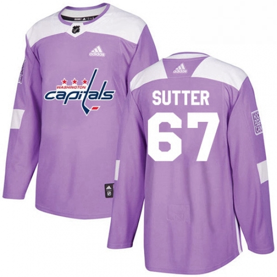 Youth Adidas Washington Capitals 67 Riley Sutter Authentic Purple Fights Cancer Practice NHL Jerse Youth Adidas Washington Capitals 67 Riley Sutter Authentic Purple Fights Cancer Practice NHL Jerse