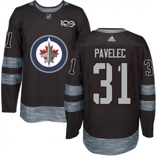 Jets #31 Ondrej Pavelec Black 1917 2017 100th Anniversary Stitched NHL Jersey Jets #31 Ondrej Pavelec Black 1917 2017 100th Anniversary Stitched NHL Jersey