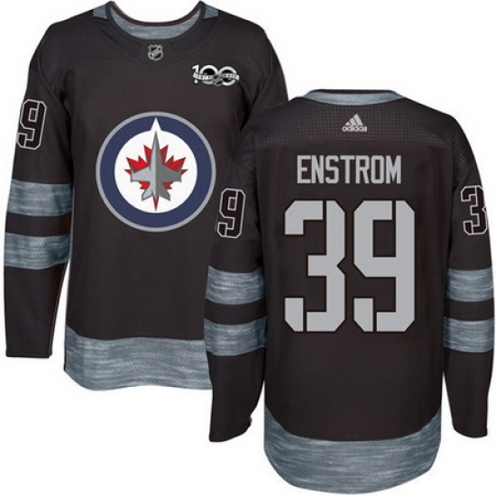 Jets #39 Tobias Enstrom Black 1917 2017 100th Anniversary Stitched NHL Jersey Jets #39 Tobias Enstrom Black 1917 2017 100th Anniversary Stitched NHL Jersey