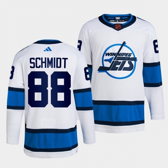 Men Winnipeg Jets 88 Nate Schmidt White 2022 Reverse Retro Stitched Jersey Men Winnipeg Jets 88 Nate Schmidt White 2022 Reverse Retro Stitched Jersey