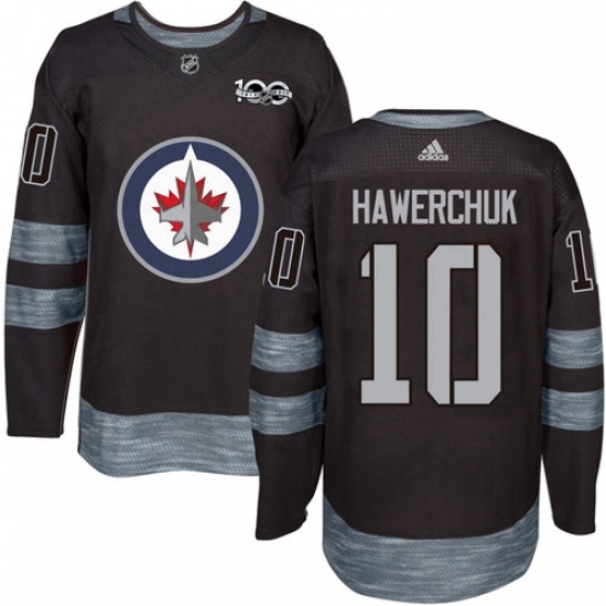 Mens Adidas Winnipeg Jets 10 Dale Hawerchuk Authentic Black 1917 2017 100th Anniversary NHL Jersey Mens Adidas Winnipeg Jets 10 Dale Hawerchuk Authentic Black 1917 2017 100th Anniversary NHL Jersey