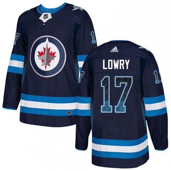 Mens Adidas Winnipeg Jets 17 Adam Lowry Authentic Navy Blue Drift Fashion NHL Jersey Mens Adidas Winnipeg Jets 17 Adam Lowry Authentic Navy Blue Drift Fashion NHL Jersey