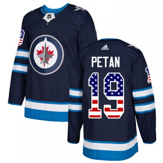 Mens Adidas Winnipeg Jets 19 Nic Petan Authentic Navy Blue USA Flag Fashion NHL Jersey Mens Adidas Winnipeg Jets 19 Nic Petan Authentic Navy Blue USA Flag Fashion NHL Jersey