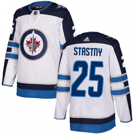 Mens Adidas Winnipeg Jets 25 Paul Stastny Authentic White Away NHL Jersey Mens Adidas Winnipeg Jets 25 Paul Stastny Authentic White Away NHL Jersey