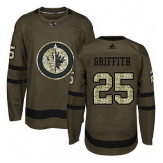 Mens Adidas Winnipeg Jets 25 Seth Griffith Premier Green Salute to Service NHL Jersey Mens Adidas Winnipeg Jets 25 Seth Griffith Premier Green Salute to Service NHL Jersey