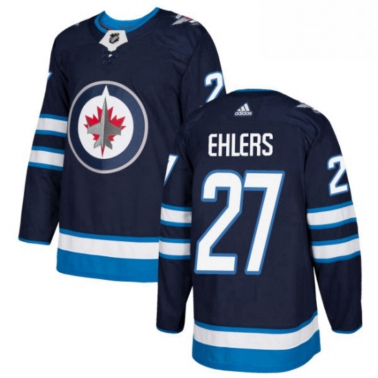 Mens Adidas Winnipeg Jets 27 Nikolaj Ehlers Authentic Navy Blue Home NHL Jersey Mens Adidas Winnipeg Jets 27 Nikolaj Ehlers Authentic Navy Blue Home NHL Jersey