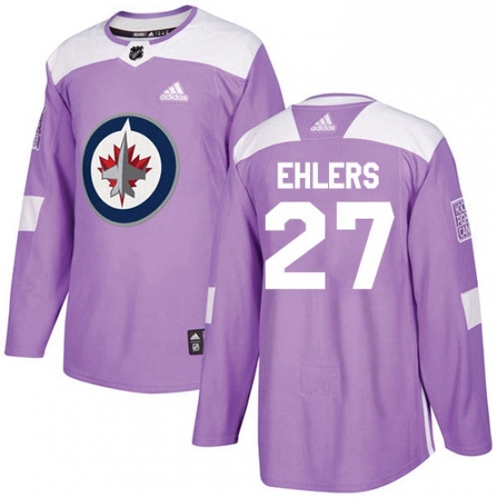 Mens Adidas Winnipeg Jets 27 Nikolaj Ehlers Authentic Purple Fights Cancer Practice NHL Jersey Mens Adidas Winnipeg Jets 27 Nikolaj Ehlers Authentic Purple Fights Cancer Practice NHL Jersey