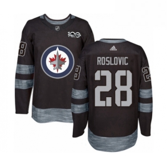 Mens Adidas Winnipeg Jets 28 Jack Roslovic Authentic Black 1917 2017 100th Anniversary NHL Jersey Mens Adidas Winnipeg Jets 28 Jack Roslovic Authentic Black 1917 2017 100th Anniversary NHL Jersey