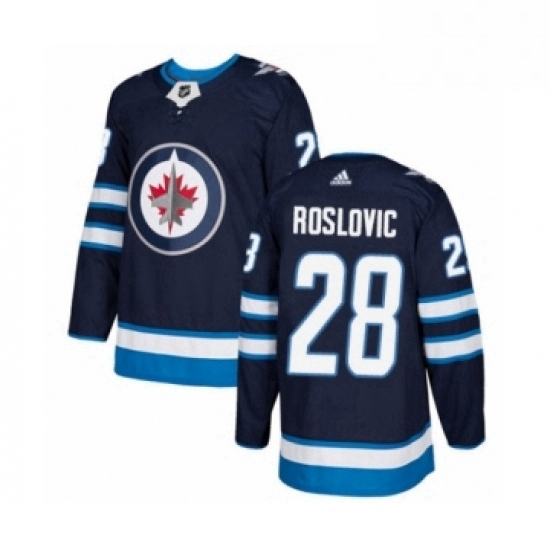 Mens Adidas Winnipeg Jets 28 Jack Roslovic Authentic Navy Blue Home NHL Jersey Mens Adidas Winnipeg Jets 28 Jack Roslovic Authentic Navy Blue Home NHL Jersey