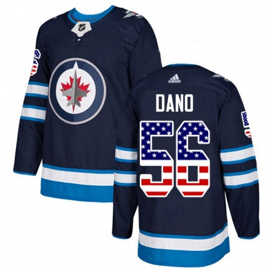 Mens Adidas Winnipeg Jets 56 Marko Dano Authentic Navy Blue USA Flag Fashion NHL Jersey Mens Adidas Winnipeg Jets 56 Marko Dano Authentic Navy Blue USA Flag Fashion NHL Jersey