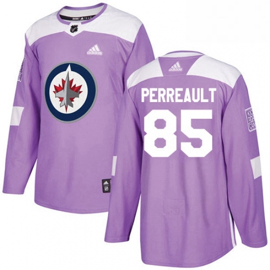 Mens Adidas Winnipeg Jets 85 Mathieu Perreault Authentic Purple Fights Cancer Practice NHL Jersey Mens Adidas Winnipeg Jets 85 Mathieu Perreault Authentic Purple Fights Cancer Practice NHL Jersey