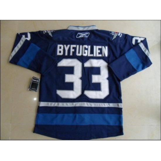 nhl jets #33 byfuglien blue 2012 new nhl jets #33 byfuglien blue 2012 new