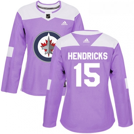Womens Adidas Winnipeg Jets 15 Matt Hendricks Authentic Purple Fights Cancer Practice NHL Jersey Womens Adidas Winnipeg Jets 15 Matt Hendricks Authentic Purple Fights Cancer Practice NHL Jersey