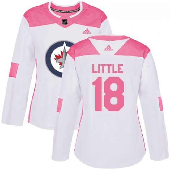 Womens Adidas Winnipeg Jets 18 Bryan Little Authentic WhitePink Fashion NHL Jersey Womens Adidas Winnipeg Jets 18 Bryan Little Authentic WhitePink Fashion NHL Jersey