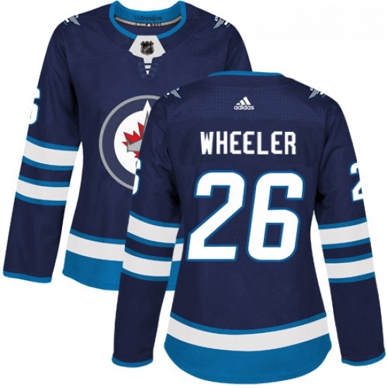 Womens Adidas Winnipeg Jets 26 Blake Wheeler Authentic Navy Blue Home NHL Jersey Womens Adidas Winnipeg Jets 26 Blake Wheeler Authentic Navy Blue Home NHL Jersey