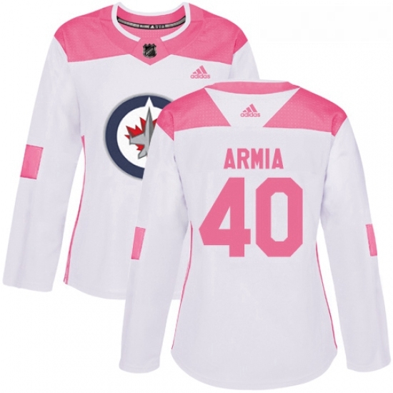 Womens Adidas Winnipeg Jets 40 Joel Armia Authentic WhitePink Fashion NHL Jersey Womens Adidas Winnipeg Jets 40 Joel Armia Authentic WhitePink Fashion NHL Jersey