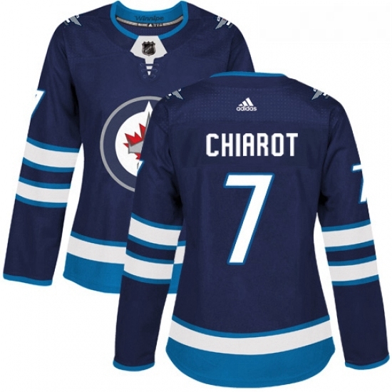 Womens Adidas Winnipeg Jets 7 Ben Chiarot Authentic Navy Blue Home NHL Jersey Womens Adidas Winnipeg Jets 7 Ben Chiarot Authentic Navy Blue Home NHL Jersey