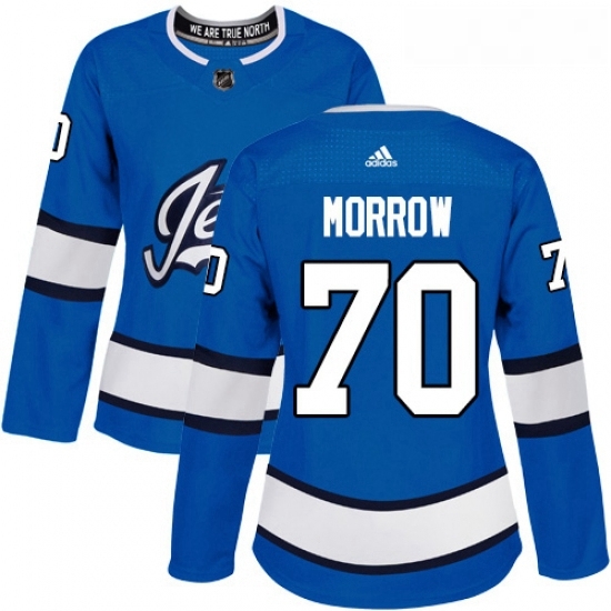 Womens Adidas Winnipeg Jets 70 Joe Morrow Authentic Blue Alternate NHL Jersey Womens Adidas Winnipeg Jets 70 Joe Morrow Authentic Blue Alternate NHL Jersey