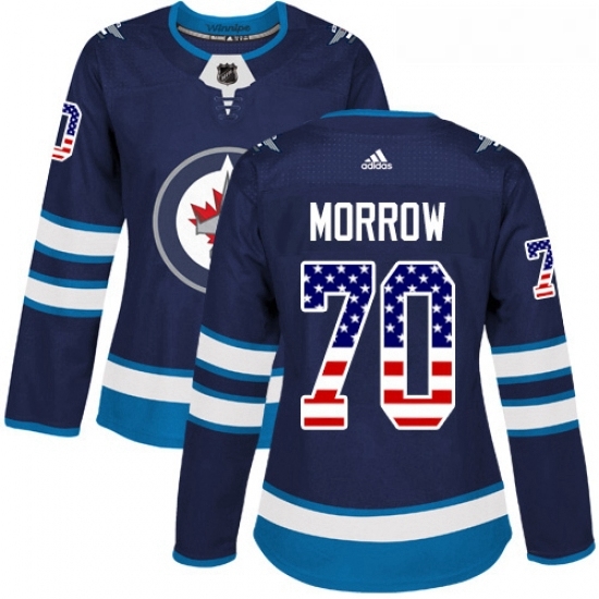 Womens Adidas Winnipeg Jets 70 Joe Morrow Authentic Navy Blue USA Flag Fashion NHL Jersey Womens Adidas Winnipeg Jets 70 Joe Morrow Authentic Navy Blue USA Flag Fashion NHL Jersey