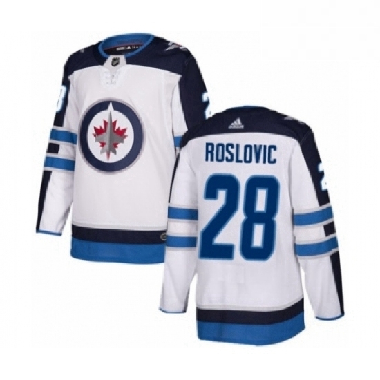 Youth Adidas Winnipeg Jets 28 Jack Roslovic Authentic White Away NHL Jersey Youth Adidas Winnipeg Jets 28 Jack Roslovic Authentic White Away NHL Jersey