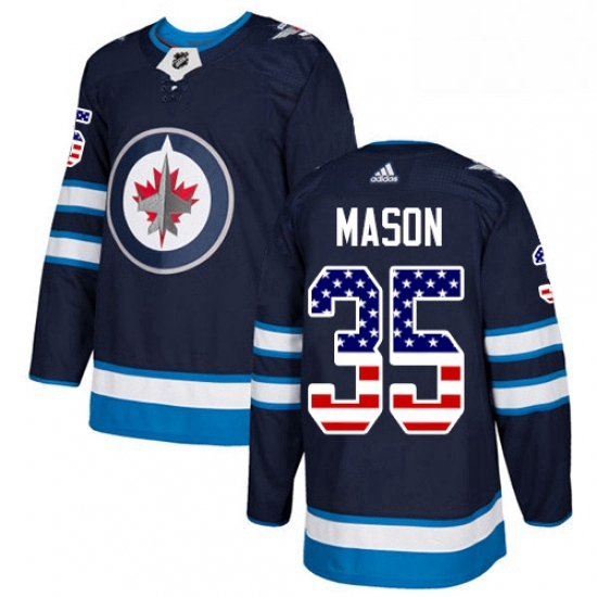 Youth Adidas Winnipeg Jets 35 Steve Mason Authentic Navy Blue USA Flag Fashion NHL Jersey Youth Adidas Winnipeg Jets 35 Steve Mason Authentic Navy Blue USA Flag Fashion NHL Jersey