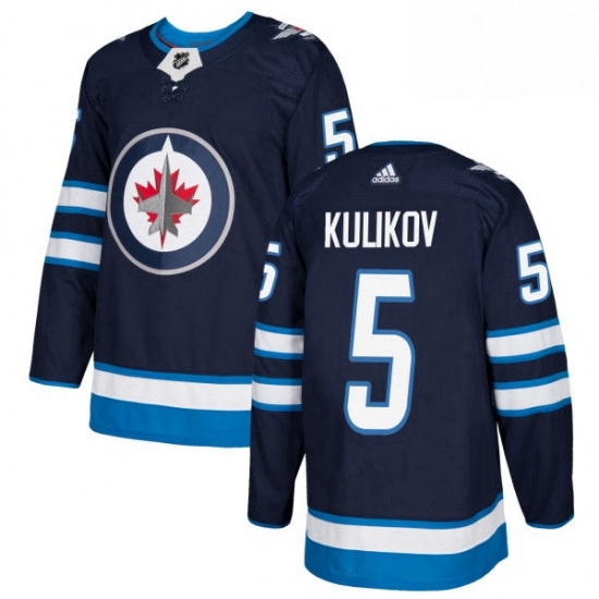 Youth Adidas Winnipeg Jets 5 Dmitry Kulikov Authentic Navy Blue Home NHL Jersey Youth Adidas Winnipeg Jets 5 Dmitry Kulikov Authentic Navy Blue Home NHL Jersey