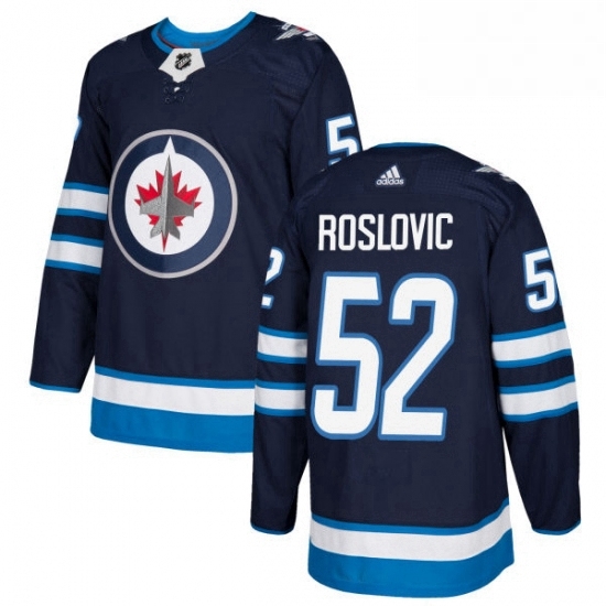 Youth Adidas Winnipeg Jets 52 Jack Roslovic Premier Navy Blue Home NHL Jersey Youth Adidas Winnipeg Jets 52 Jack Roslovic Premier Navy Blue Home NHL Jersey