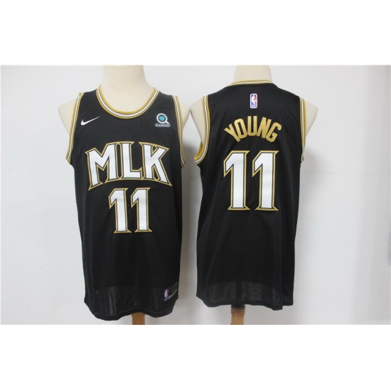 Men Atlanta Hawks 11 Trae Young Black 2020 21 Nike City Edition Swingman Jersey Men Atlanta Hawks 11 Trae Young Black 2020 21 Nike City Edition Swingman Jersey