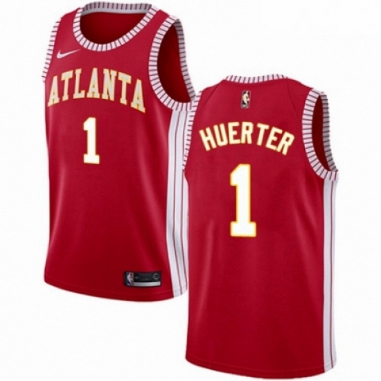 Mens Nike Atlanta Hawks 1 Kevin Huerter Swingman Red NBA Jersey Statement Edition Mens Nike Atlanta Hawks 1 Kevin Huerter Swingman Red NBA Jersey Statement Edition