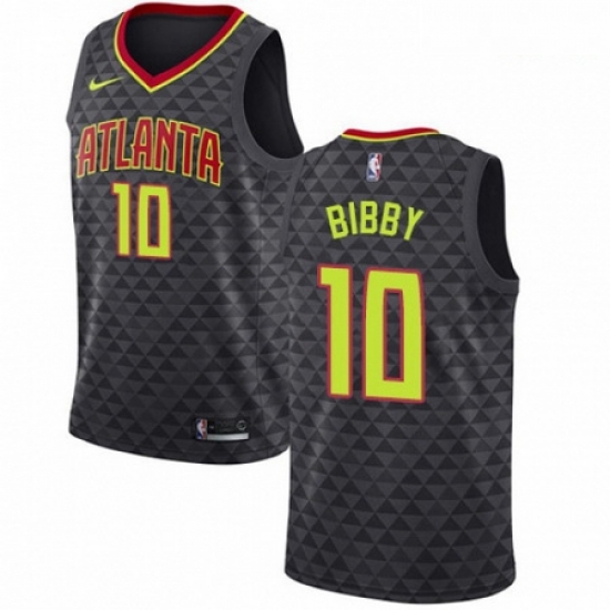 Mens Nike Atlanta Hawks 10 Mike Bibby Authentic Black Road NBA Jersey Icon Edition Mens Nike Atlanta Hawks 10 Mike Bibby Authentic Black Road NBA Jersey Icon Edition