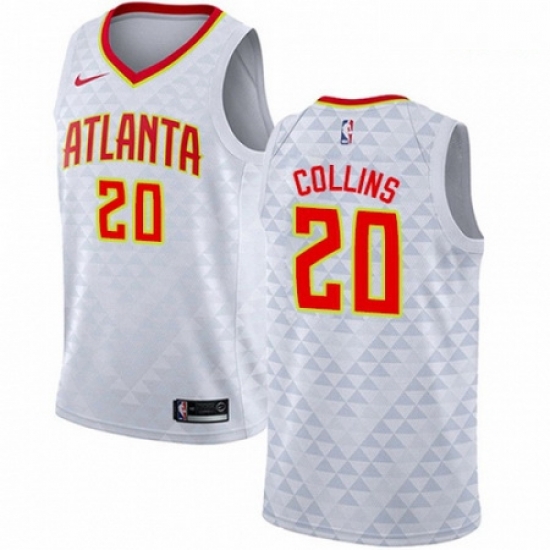 Mens Nike Atlanta Hawks 20 John Collins Authentic White NBA Jersey Association Edition Mens Nike Atlanta Hawks 20 John Collins Authentic White NBA Jersey Association Edition