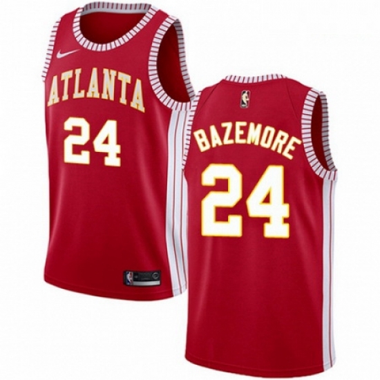 Mens Nike Atlanta Hawks 24 Kent Bazemore Authentic Red NBA Jersey Statement Edition Mens Nike Atlanta Hawks 24 Kent Bazemore Authentic Red NBA Jersey Statement Edition