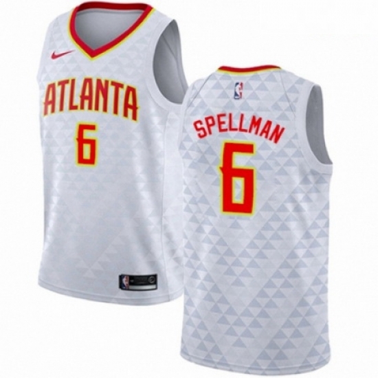 Mens Nike Atlanta Hawks 6 Omari Spellman Swingman White NBA Jersey Association Edition Mens Nike Atlanta Hawks 6 Omari Spellman Swingman White NBA Jersey Association Edition
