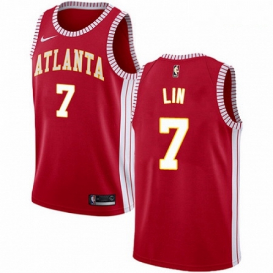 Mens Nike Atlanta Hawks 7 Jeremy Lin Swingman Red NBA Jersey Statement Edition Mens Nike Atlanta Hawks 7 Jeremy Lin Swingman Red NBA Jersey Statement Edition
