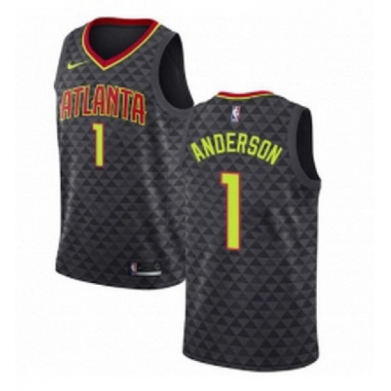 Womens Nike Atlanta Hawks 1 Justin Anderson Swingman Black NBA Jersey Icon Edition Womens Nike Atlanta Hawks 1 Justin Anderson Swingman Black NBA Jersey Icon Edition