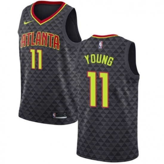 Womens Nike Atlanta Hawks 11 Trae Young Swingman Black NBA Jersey Icon Edition Womens Nike Atlanta Hawks 11 Trae Young Swingman Black NBA Jersey Icon Edition