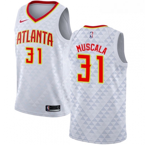 Womens Nike Atlanta Hawks 31 Mike Muscala Authentic White NBA Jersey Association Edition Womens Nike Atlanta Hawks 31 Mike Muscala Authentic White NBA Jersey Association Edition