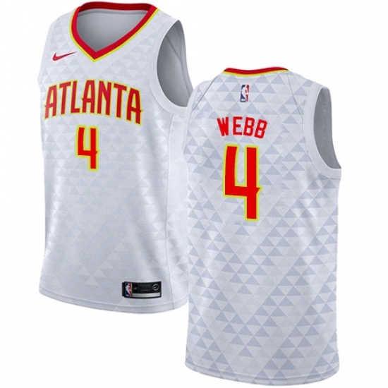 Womens Nike Atlanta Hawks 4 Spud Webb Swingman White NBA Jersey Association Edition Womens Nike Atlanta Hawks 4 Spud Webb Swingman White NBA Jersey Association Edition