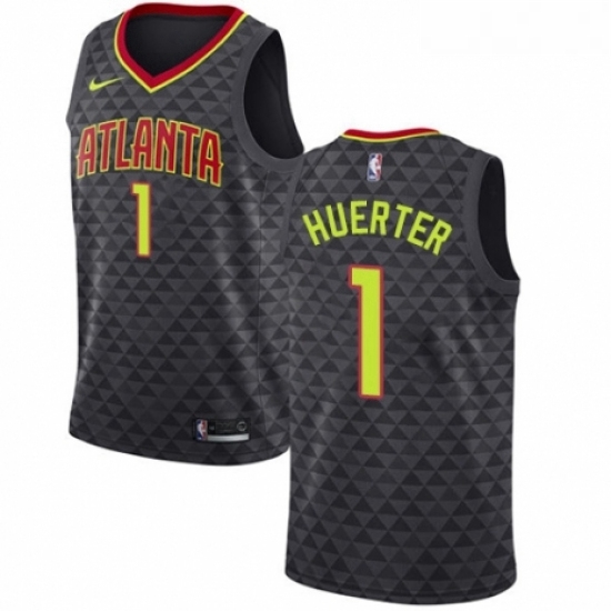 Youth Nike Atlanta Hawks 1 Kevin Huerter Swingman Black NBA Jersey Icon Edition Youth Nike Atlanta Hawks 1 Kevin Huerter Swingman Black NBA Jersey Icon Edition