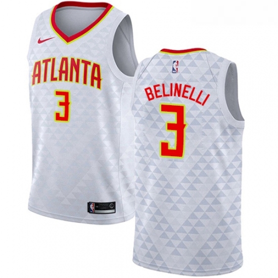 Youth Nike Atlanta Hawks 3 Marco Belinelli Swingman White NBA Jersey Association Edition Youth Nike Atlanta Hawks 3 Marco Belinelli Swingman White NBA Jersey Association Edition