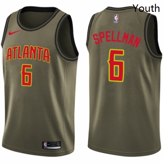 Youth Nike Atlanta Hawks 6 Omari Spellman Swingman Green Salute to Service NBA Jersey Youth Nike Atlanta Hawks 6 Omari Spellman Swingman Green Salute to Service NBA Jersey