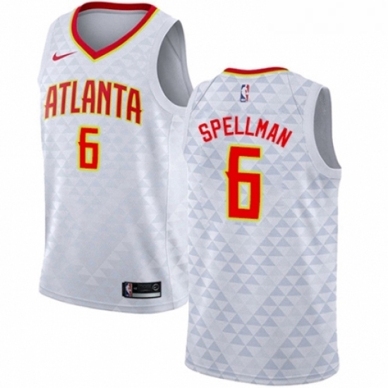 Youth Nike Atlanta Hawks 6 Omari Spellman Swingman White NBA Jersey Association Edition Youth Nike Atlanta Hawks 6 Omari Spellman Swingman White NBA Jersey Association Edition