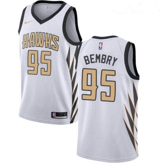 Youth Nike Atlanta Hawks 95 DeAndre Bembry Swingman White NBA Jersey City Edition Youth Nike Atlanta Hawks 95 DeAndre Bembry Swingman White NBA Jersey City Edition