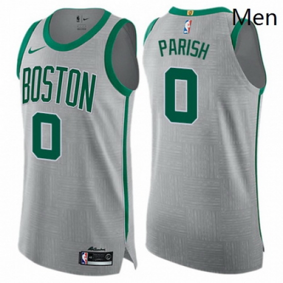 Mens Nike Boston Celtics 0 Robert Parish Authentic Gray NBA Jersey City Edition Mens Nike Boston Celtics 0 Robert Parish Authentic Gray NBA Jersey City Edition