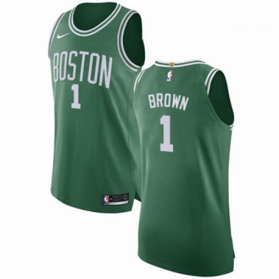 Mens Nike Boston Celtics 1 Walter Brown Authentic GreenWhite No Road NBA Jersey Icon Edition Mens Nike Boston Celtics 1 Walter Brown Authentic GreenWhite No Road NBA Jersey Icon Edition