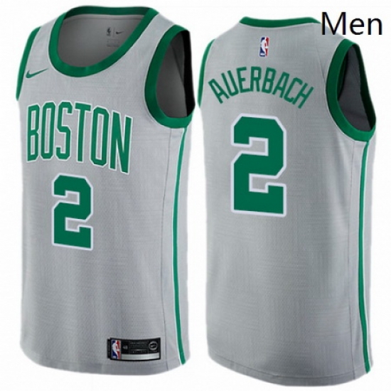 Mens Nike Boston Celtics 2 Red Auerbach Swingman Gray NBA Jersey City Edition Mens Nike Boston Celtics 2 Red Auerbach Swingman Gray NBA Jersey City Edition