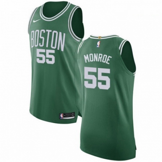 Mens Nike Boston Celtics 55 Greg Monroe Authentic GreenWhite No Road NBA Jersey Icon Edition Mens Nike Boston Celtics 55 Greg Monroe Authentic GreenWhite No Road NBA Jersey Icon Edition